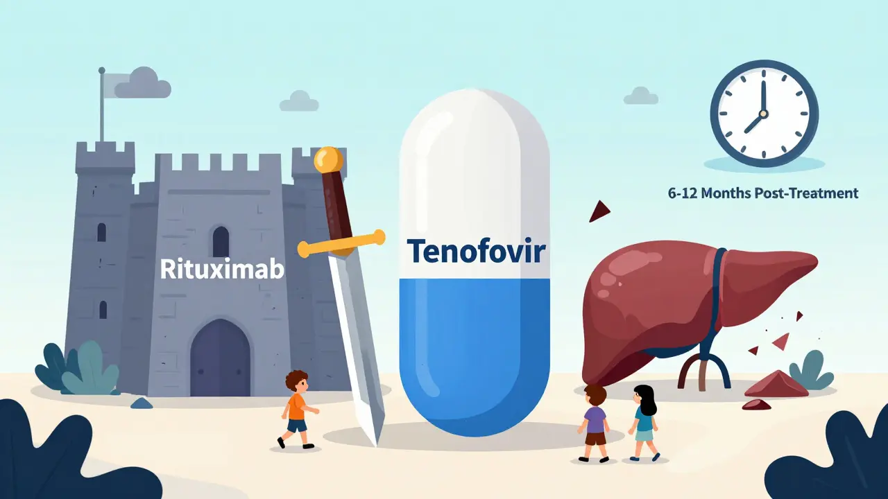 A protective antiviral pill standing guard against dangerous drugs, saving patients from liver damage.